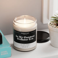 "In My Content Creator Era" Scented Soy Candle | Inspiring Gift for Creatives, Influencers & Visionaries | Home Office Vibes, Focus, Self-Care