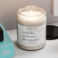 "Smells Like My Favorite Photographer" Scented Soy Candle | Perfect Gift for Photographers, Creatives & Art Lovers | Relaxation, Inspiration, Self-Care11