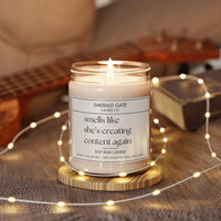 "Smells Like She’s Creating Content Again" Scented Soy Candle | Perfect Gift for Creators, Influencers & Hustlers | Fun, Focus, Self-Care1