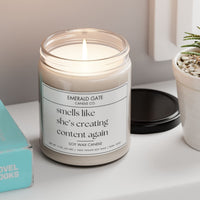 "Smells Like She’s Creating Content Again" Scented Soy Candle | Perfect Gift for Creators, Influencers & Hustlers | Fun, Focus, Self-Care11