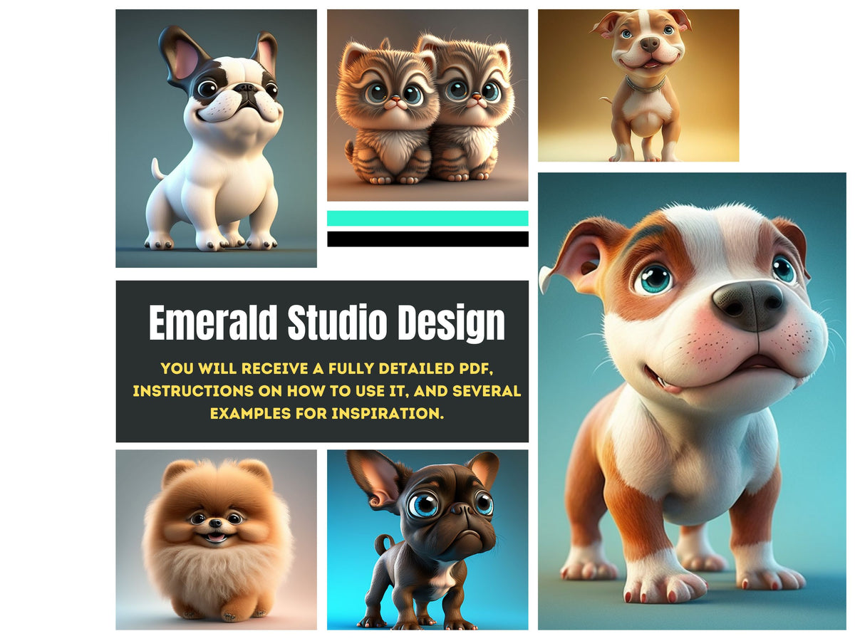 Adorable Dog and Cat Midjourney Prompt