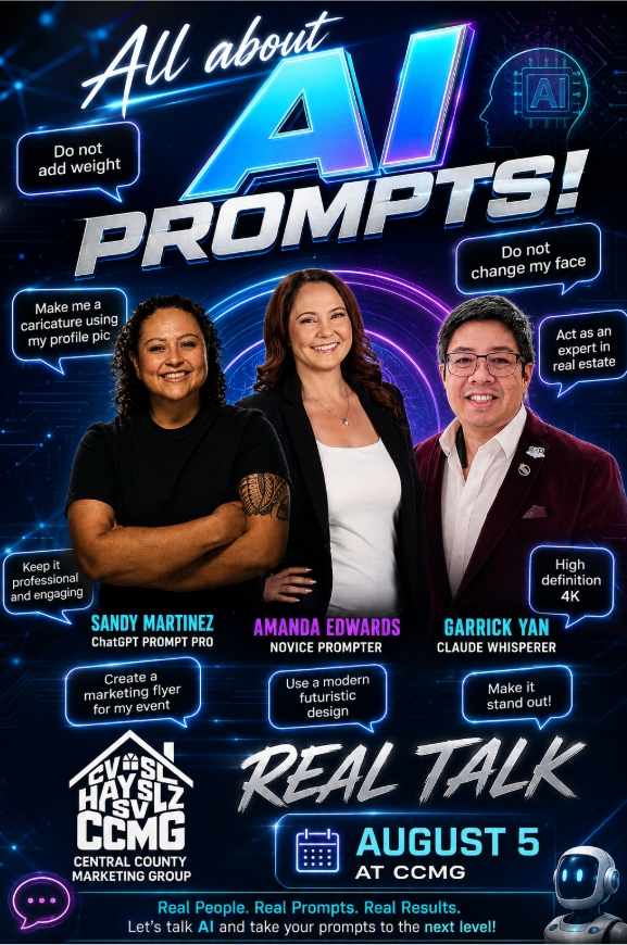Learn How to Write Better AI Prompts at CCMG in Castro Valley