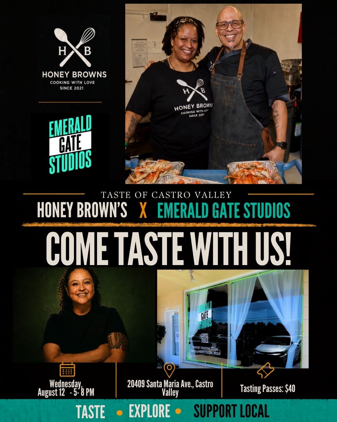 Visit Honey Brown’s at Emerald Gate Studios During Taste of Castro Valley