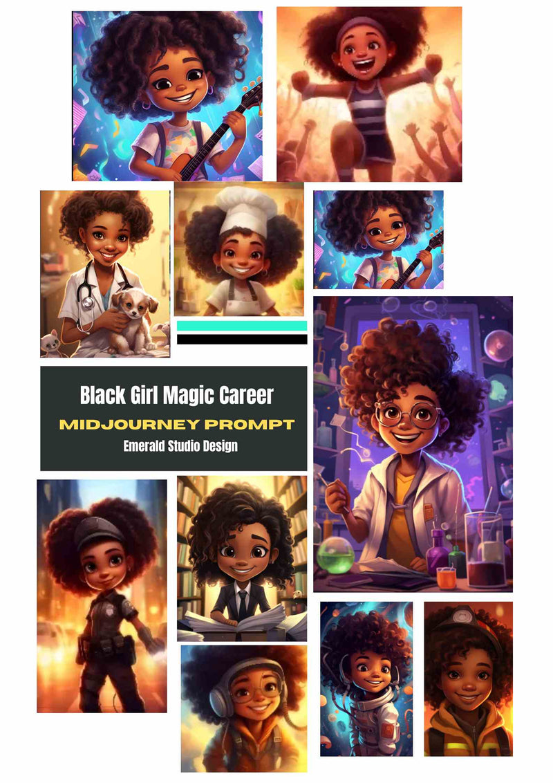 Black Girl Careers-Midjourney Prompt