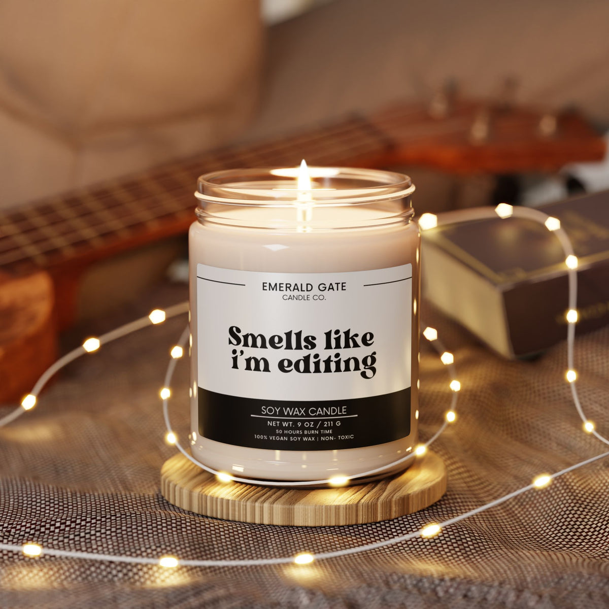 "Smells Like I'm Editing" Scented Soy Candle | Perfect Gift for Writers, Editors, & Creative Souls | Home Decor, Relaxation, Self-Care